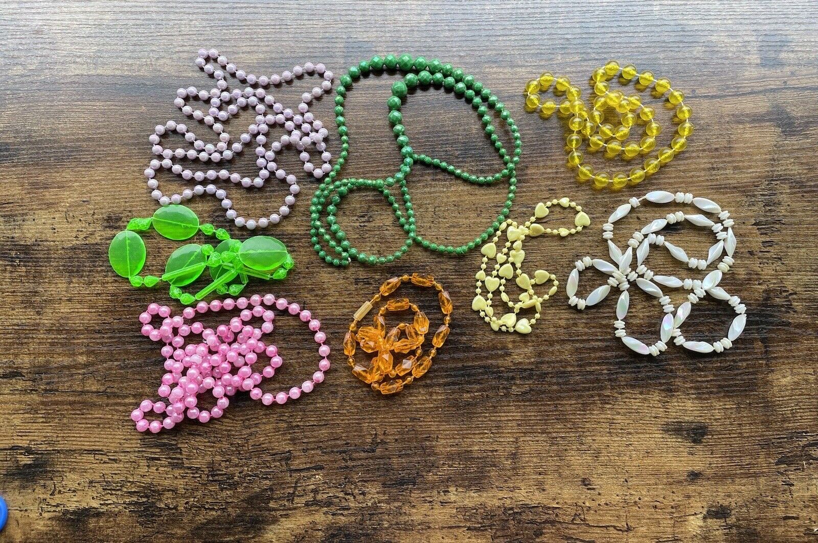 Lot 1970s New Orleans Mardi Gras Beads Necklaces