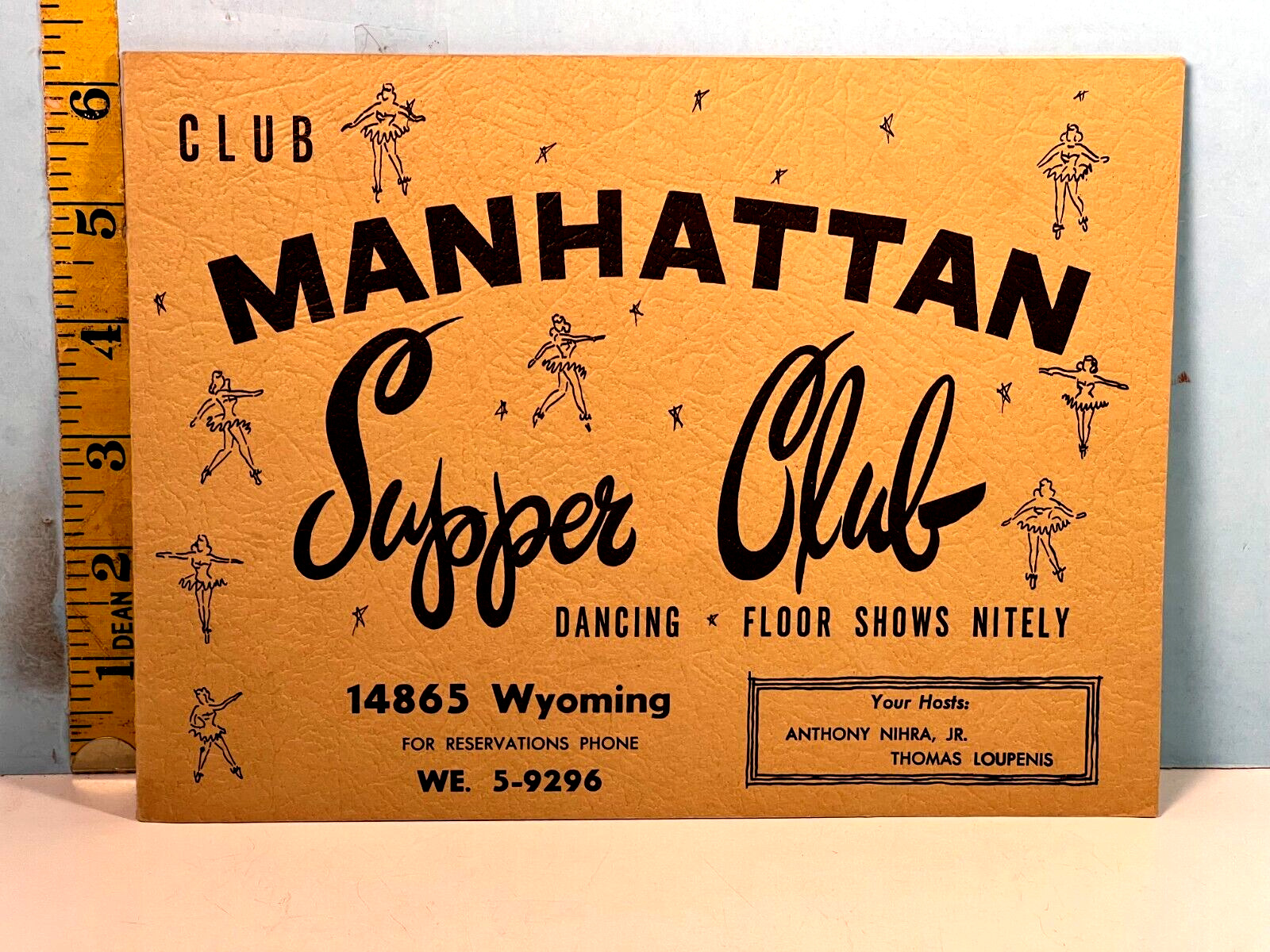 1950\'s Club Manhattan Supper Club Dancing & Floor Shows Jack Winer Photo Card