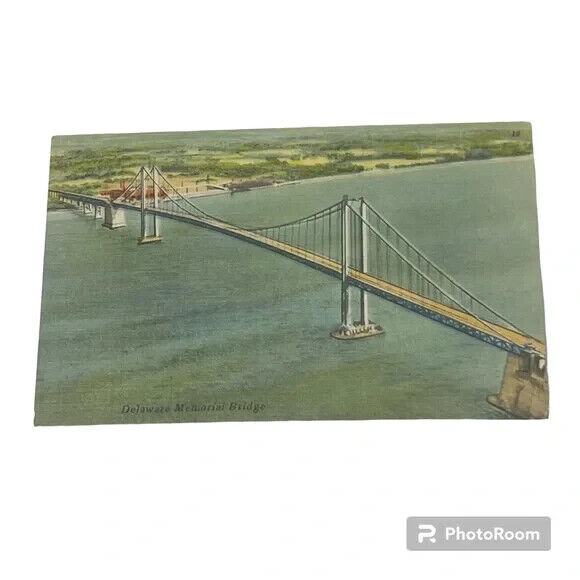 Postcard Delaware Memorial Bridge New York Vintage A185