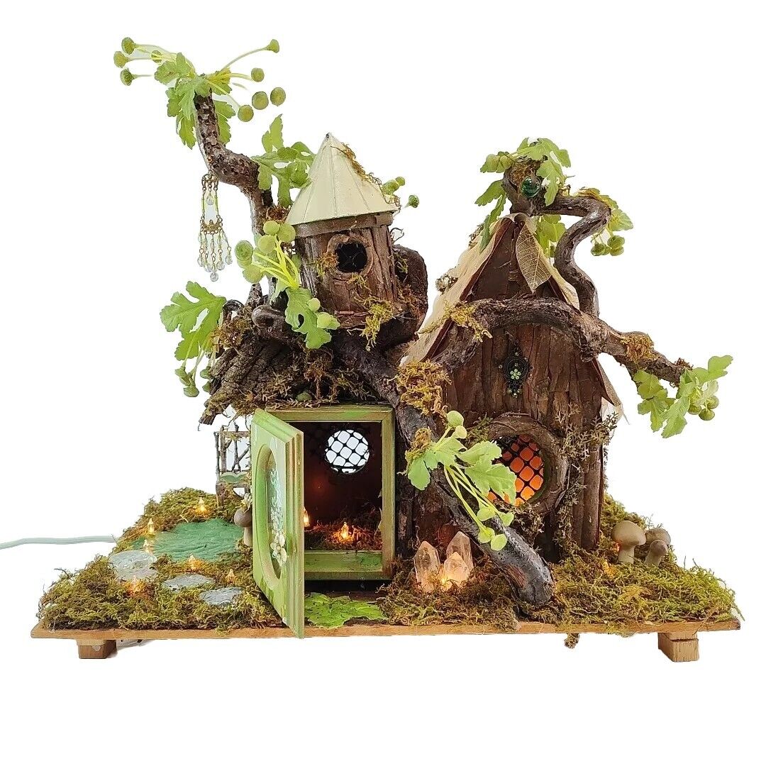 Huge Handmade Fairy House Condos Unique Profound Gift Pretty Gnome Craft Natural