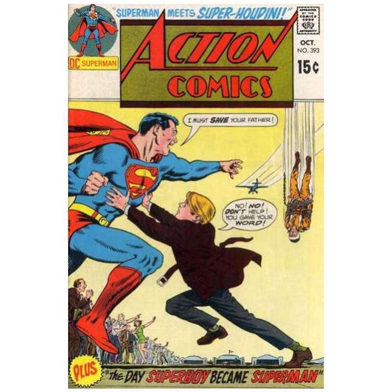Action Comics (1938 series) #393 in Fine minus condition. DC comics [v^