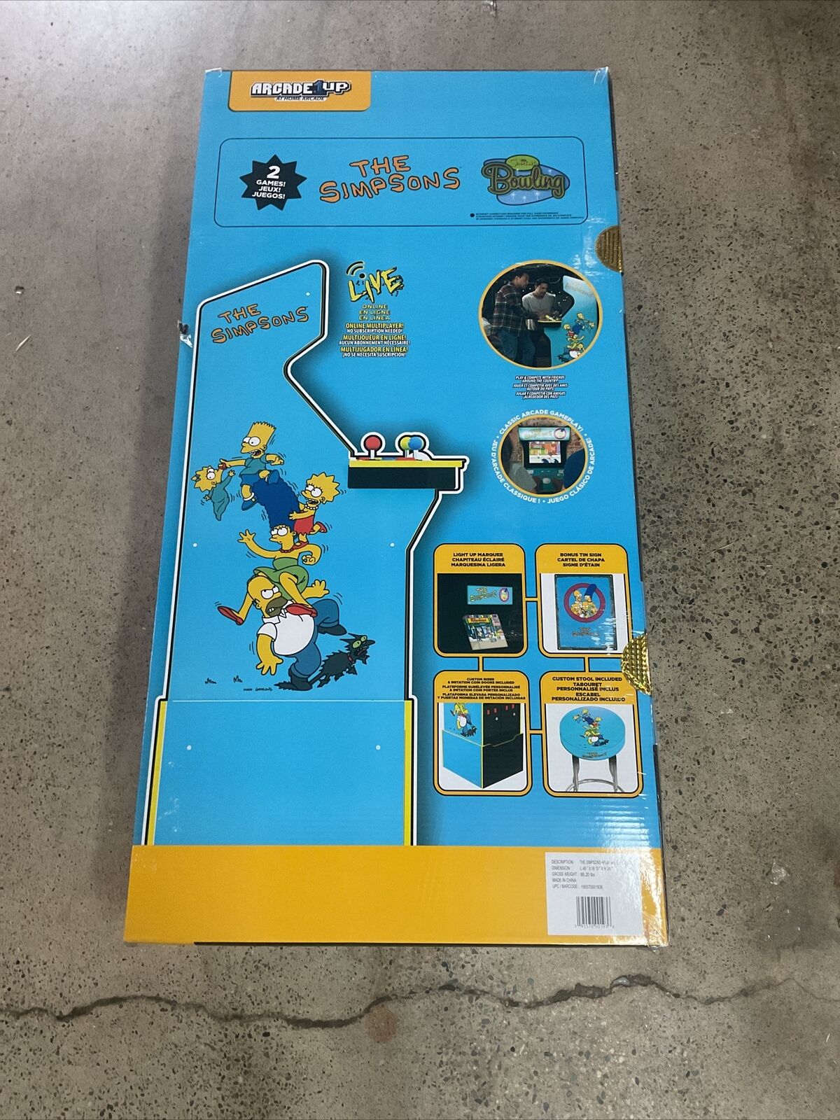 Arcade1up The Simpsons 30th Edition Arcade Machine with Stool - SIM-A-01251
