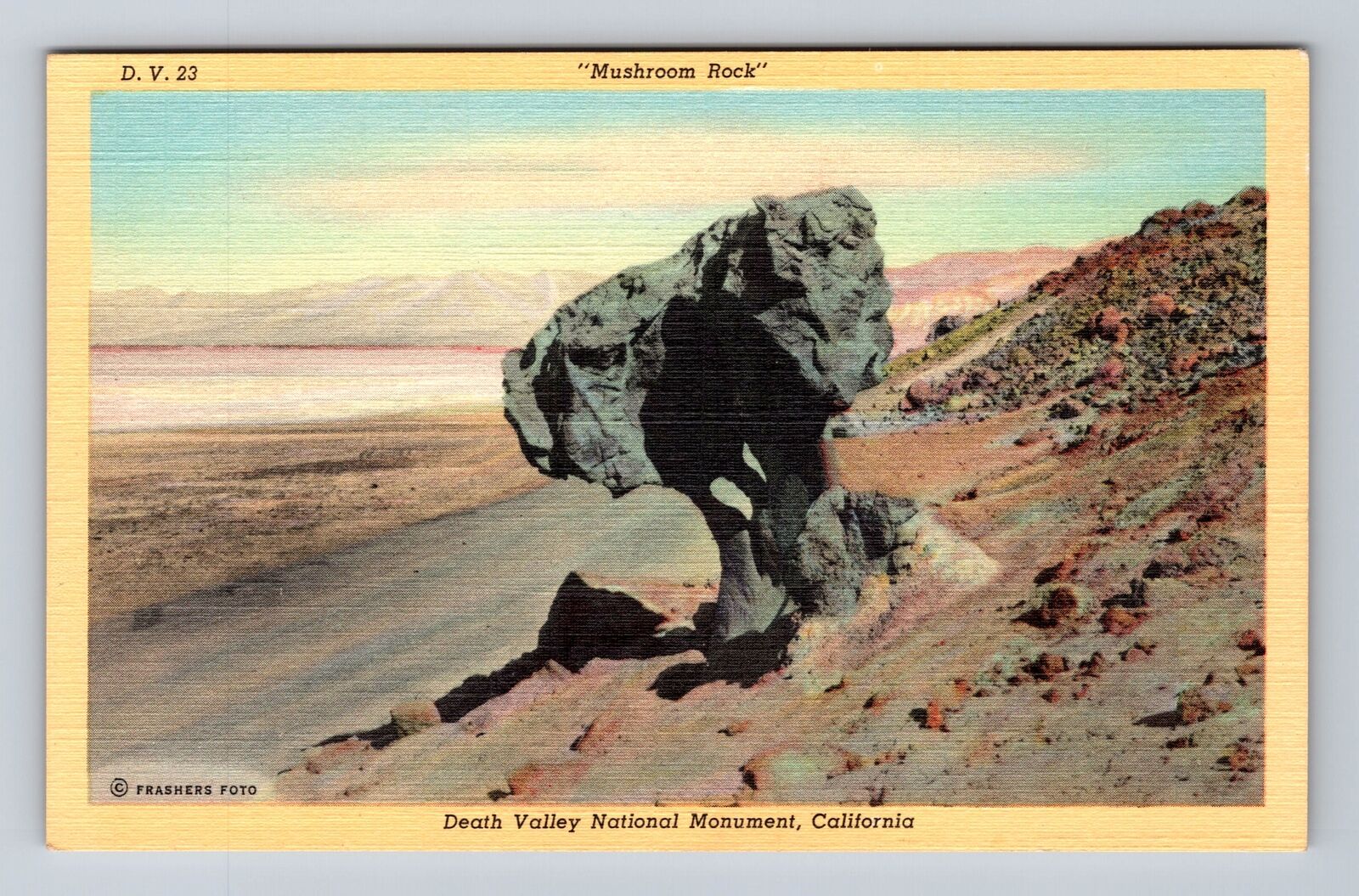 Death Valley CA-California, Mushroom Rock, National Monument, Vintage Postcard