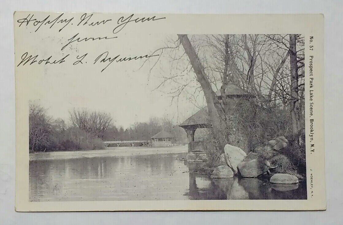 Brooklyn, New York, NY, Lake View, Prospect Park, 1900s Vintage Postcard Antique