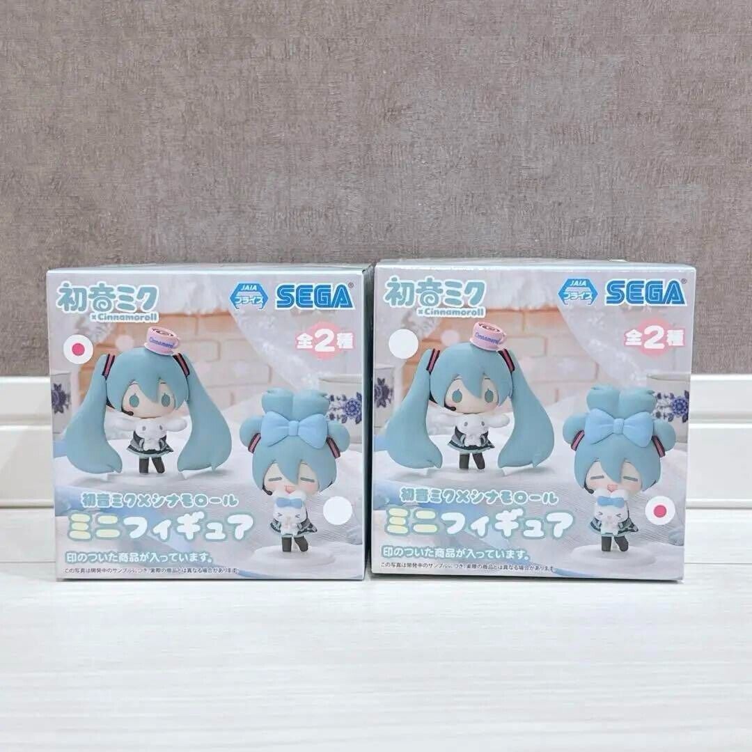 Sega Hatsune Miku x Sanrio Cinnamoroll Mini Figure Toy 2 Types Set Sega