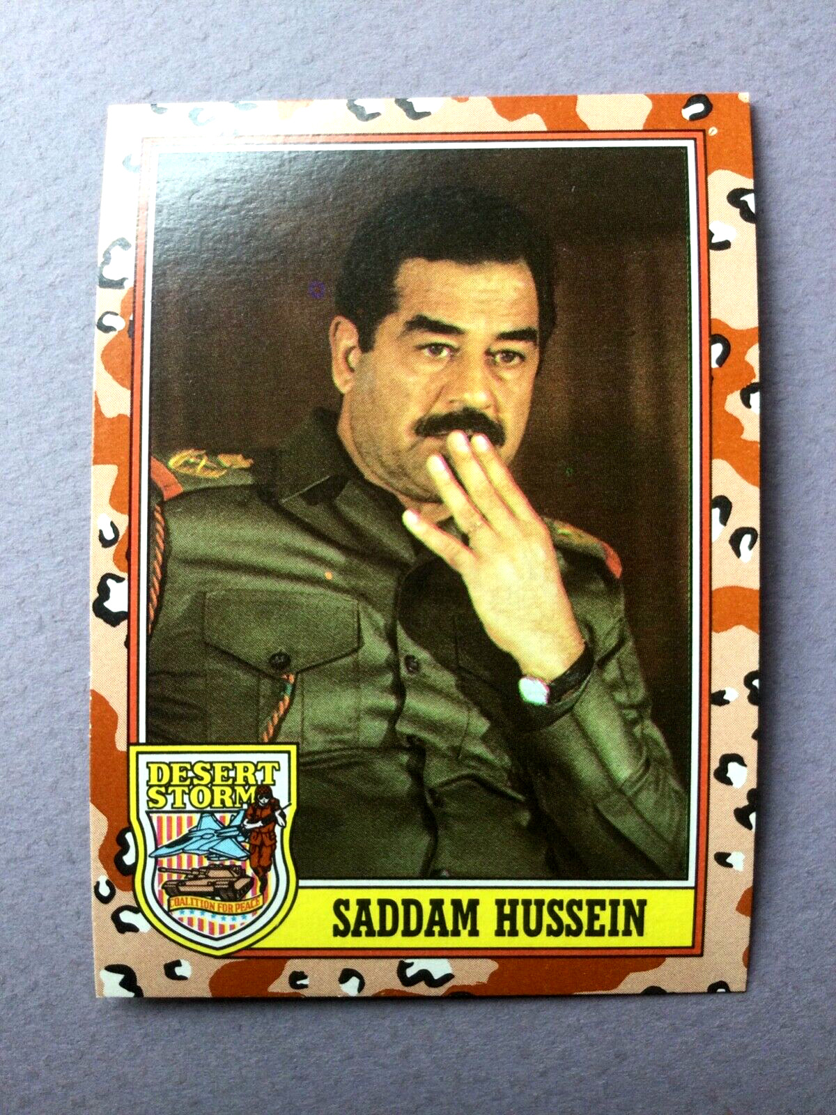 Saddam Hussein 1991 Topps Desert Storm 3rd Series RC #189