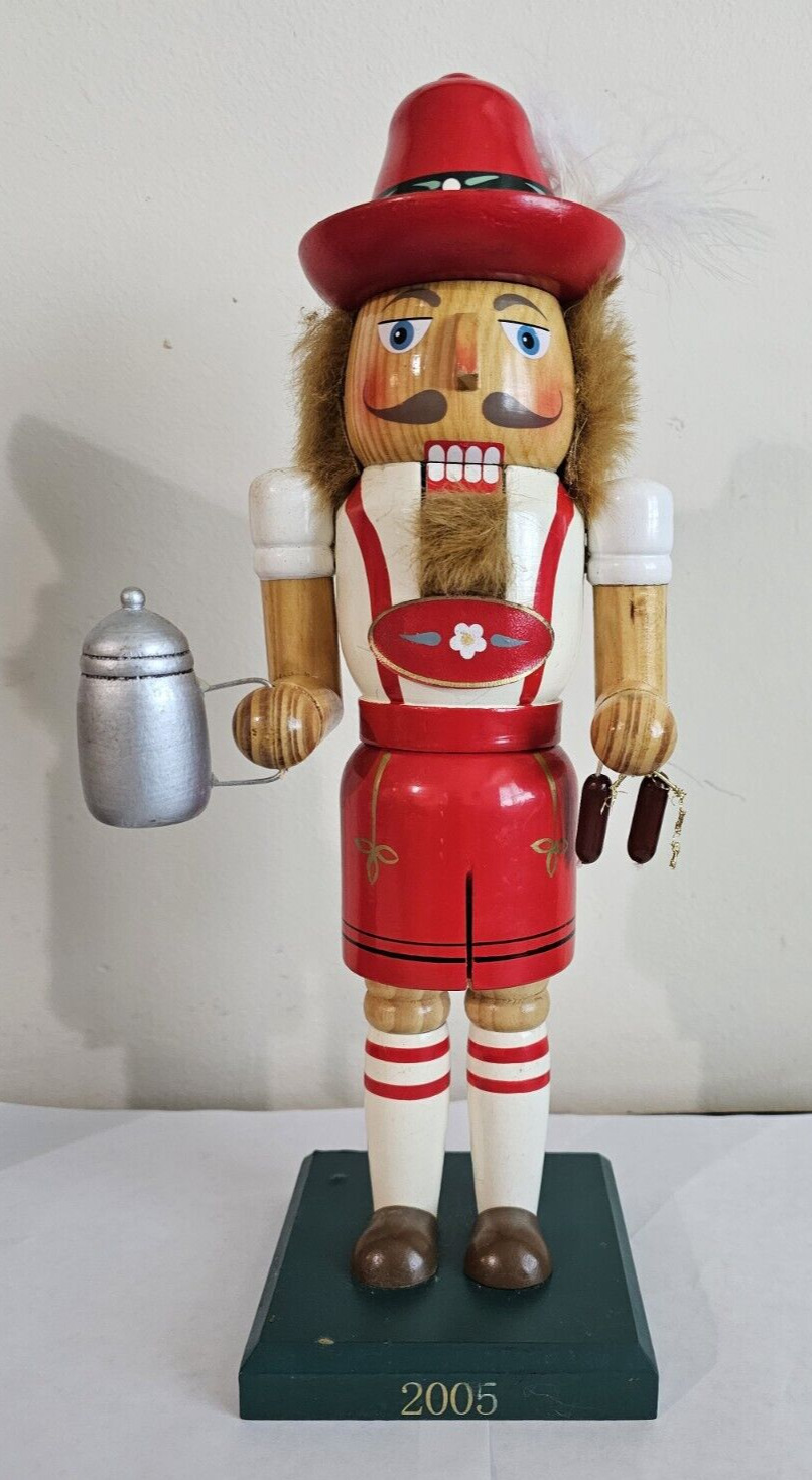 Classic \'German Beermeister\' Nutcracker 2005 Red And White