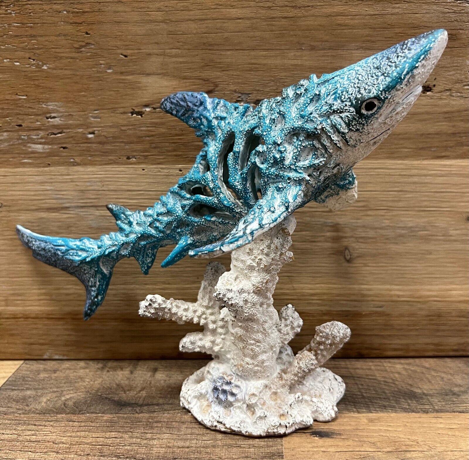 Shark Coral Design Resin Figurine 11\