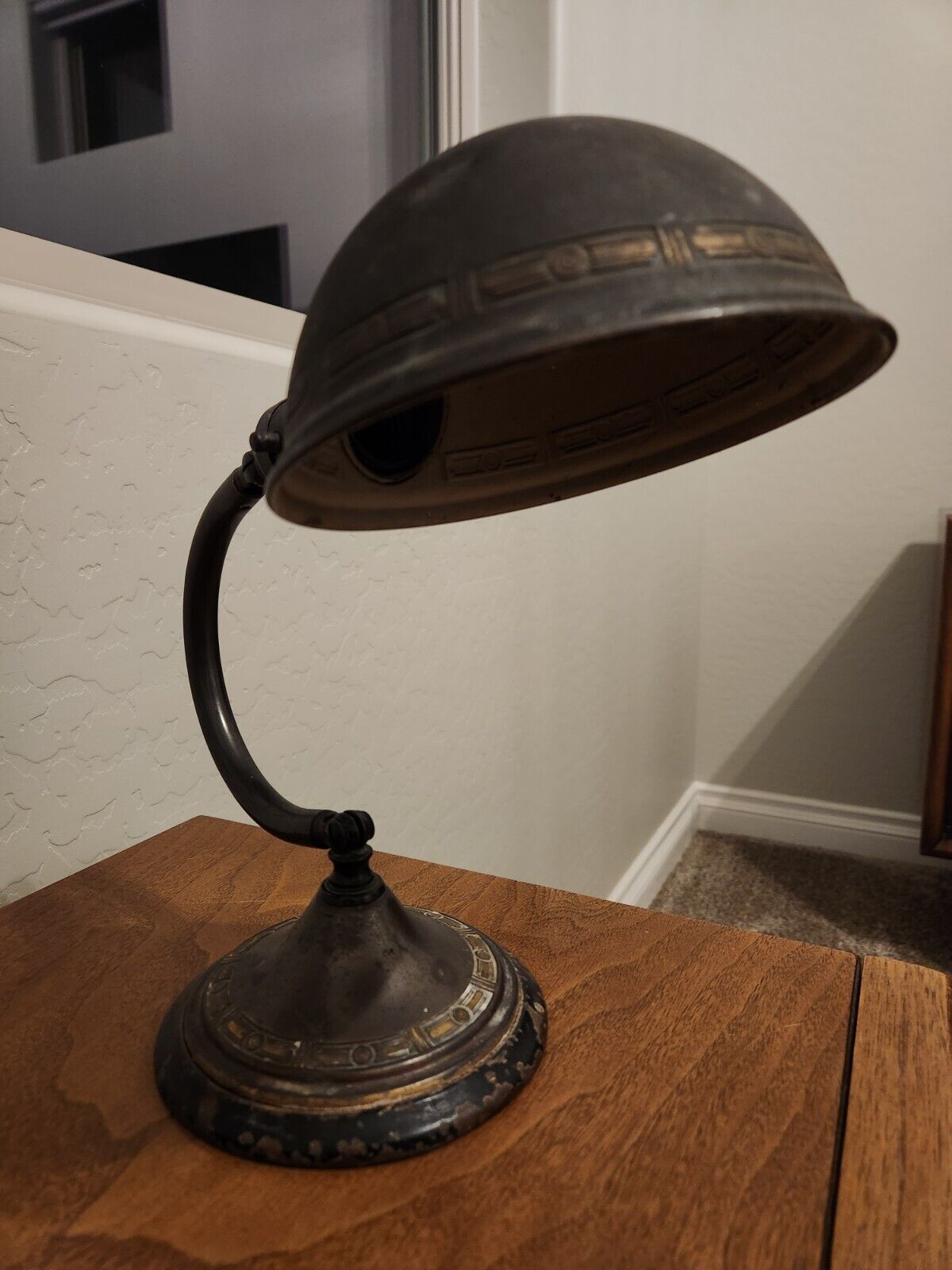 1930's Greist Adjustable Desk Lamp - All Original(?) - Needs Rewire