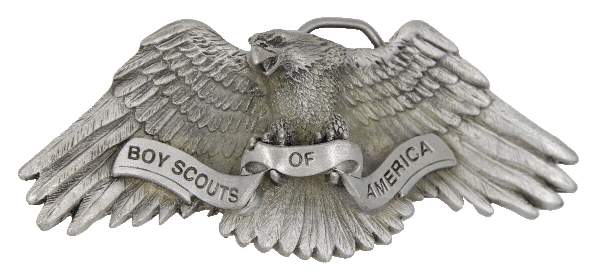 2000 Solid Fine Pewter Eagle Scout Belt Buckle Boy Scouts BSA