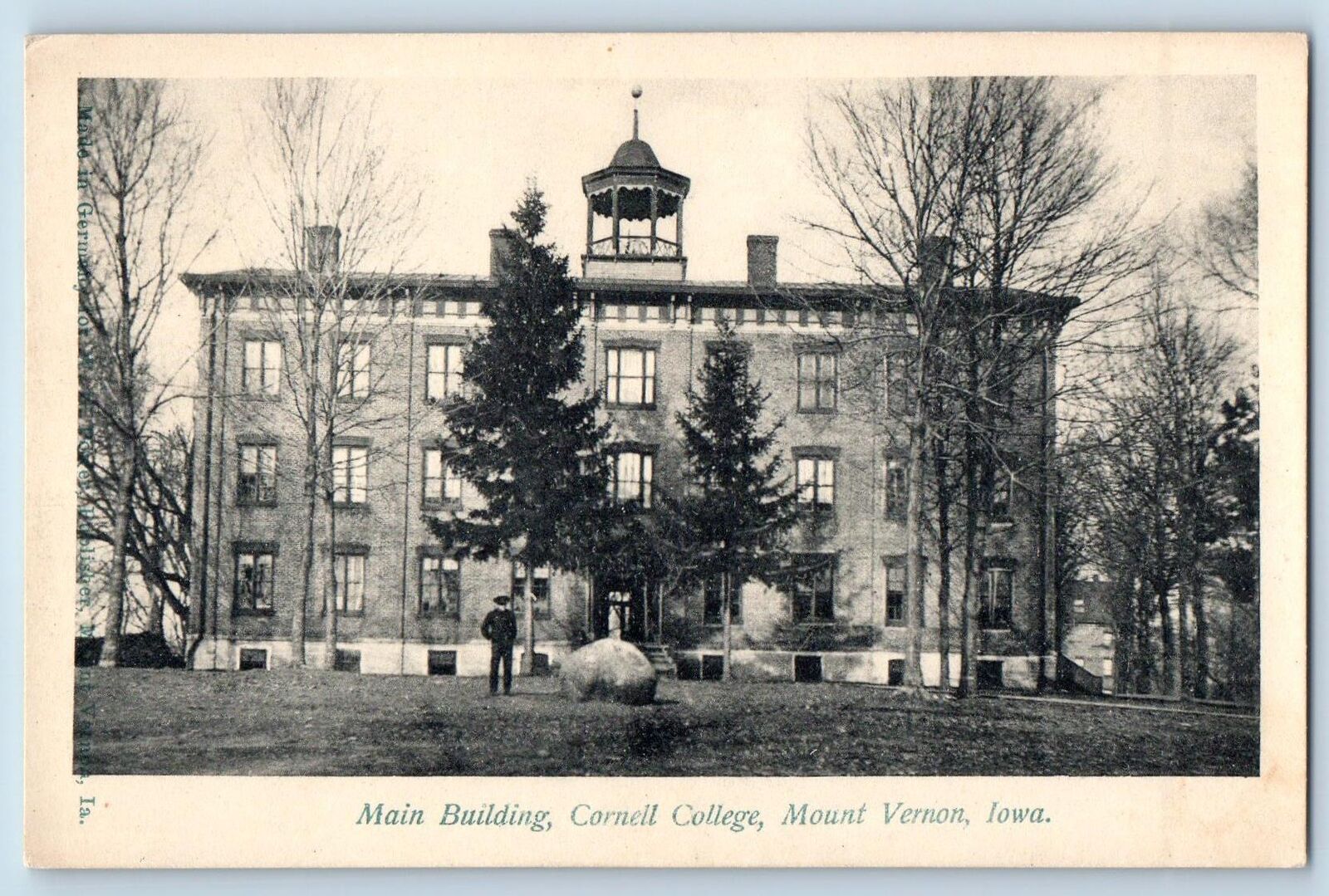 c1905\'s Main Building Cornell College Building Facade Mount Vernon Iowa Postcard