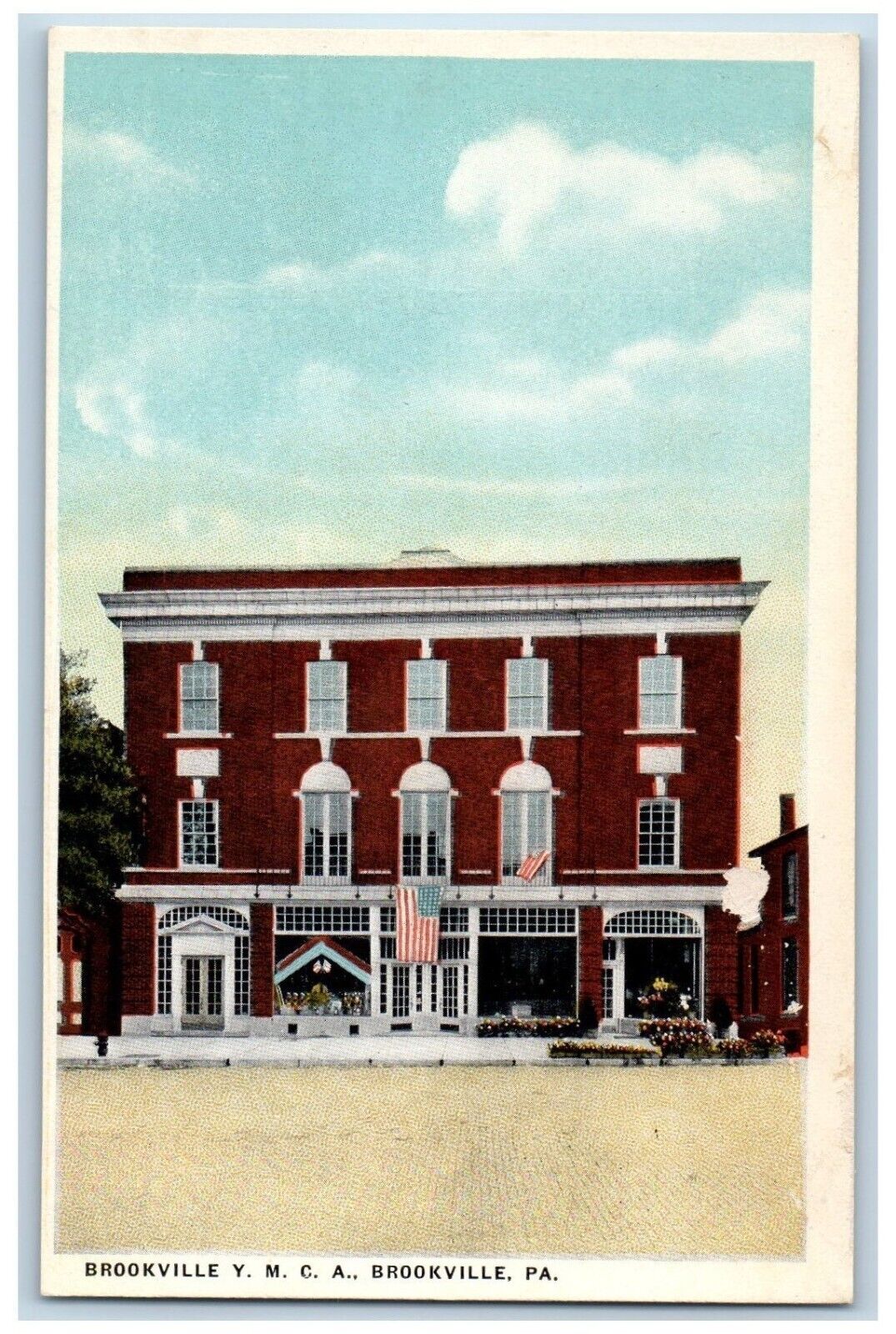 Brookville Pennsylvania PA Postcard Y M C A Building c1930's Unposted Vintage
