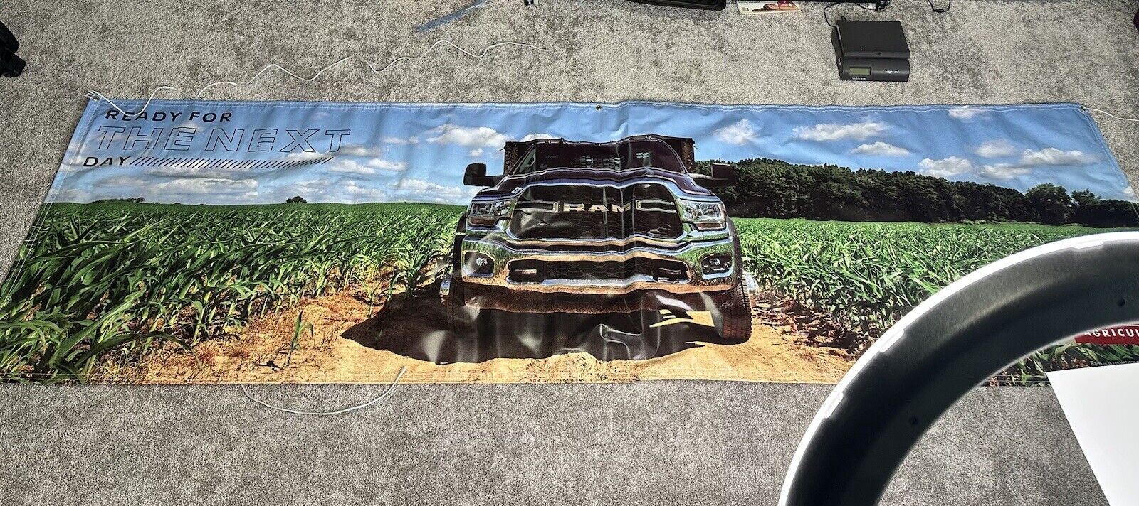 RAM Poster From Dealership Truck of The Month - Ready For The Next Day - 10x3 FT