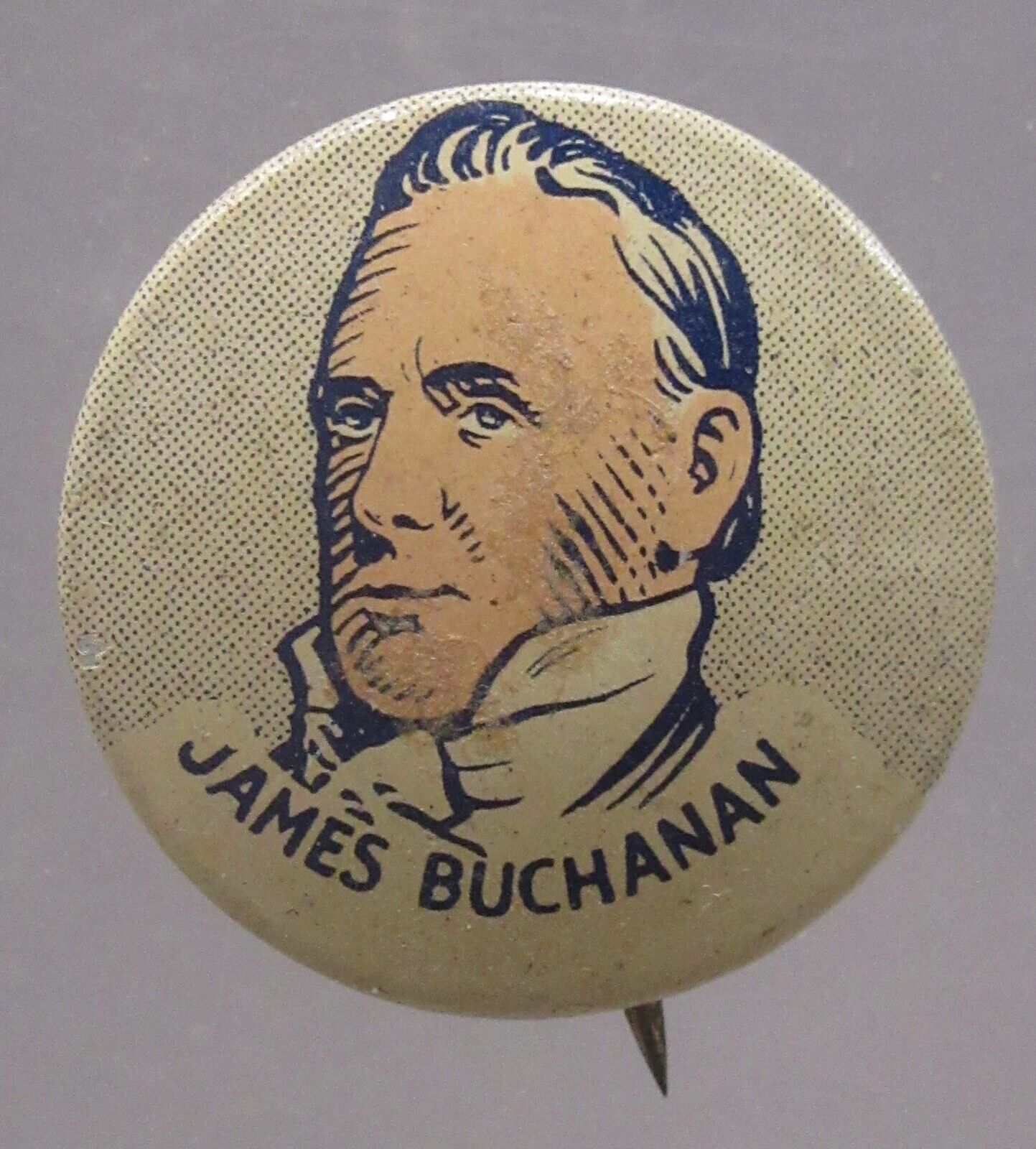 1930's JAMES BUCHANAN Cracker Jack pinback button PRESIDENT h5