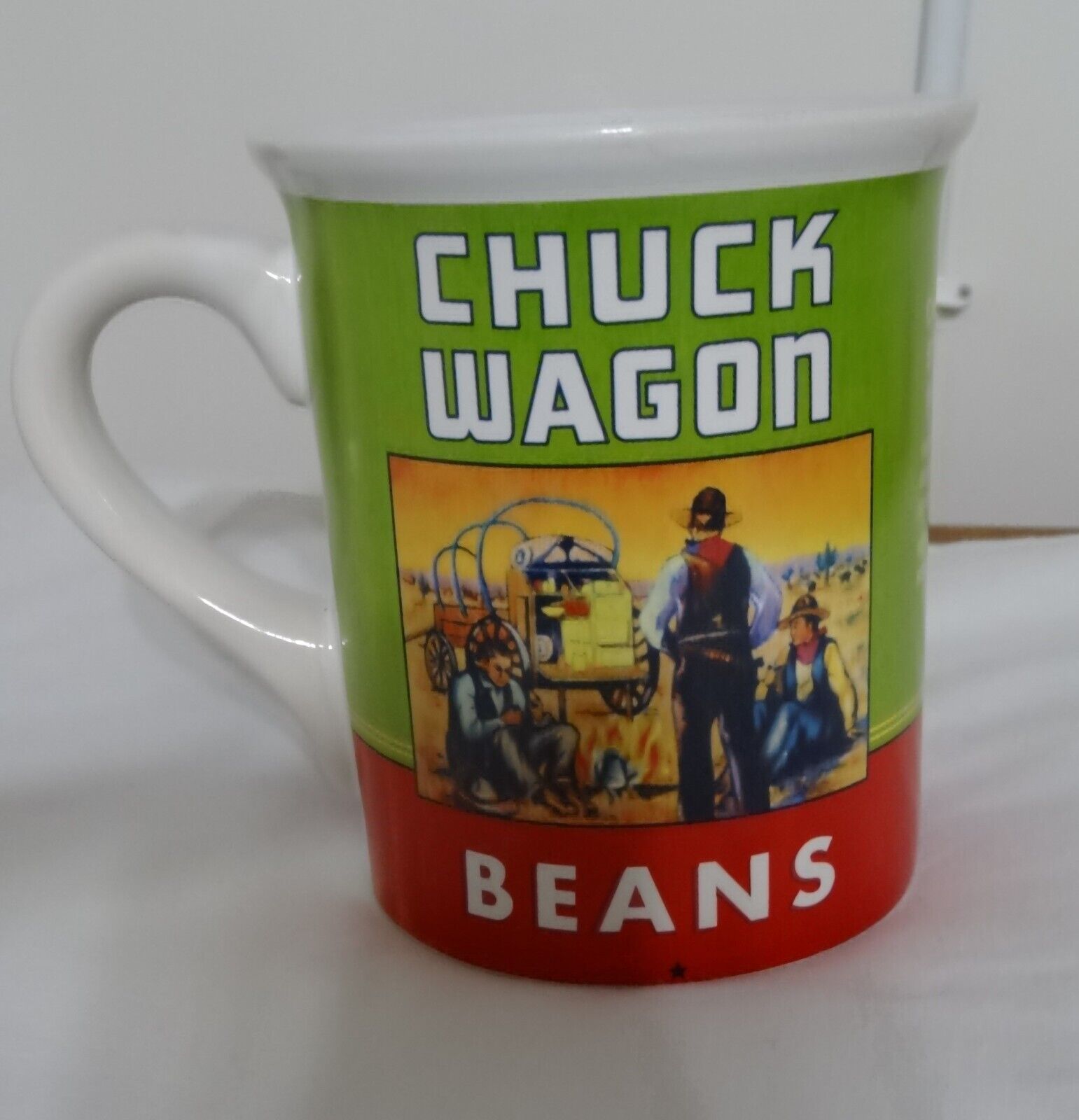 Chuck Wagon Beans by Montana Lifestyles Large Coffee Cup/Mug