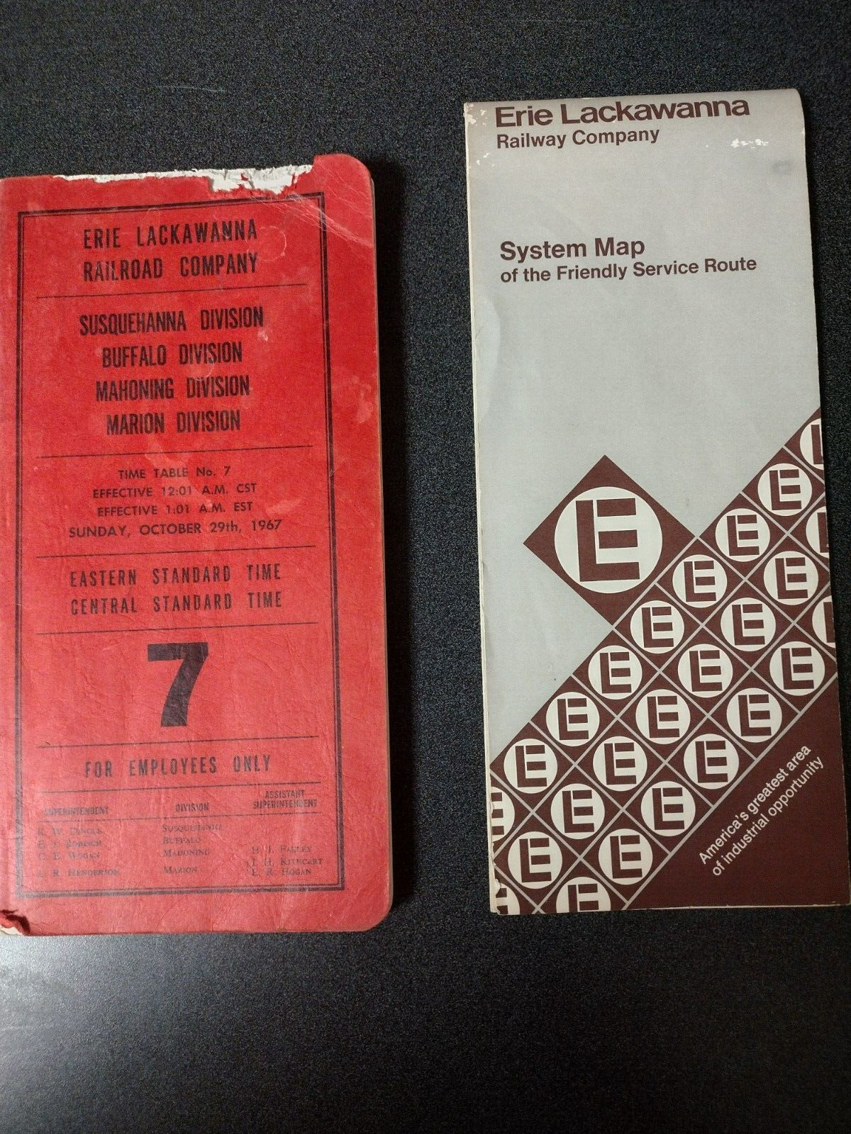 Erie Lackawanna Railway Co Timetable (1967) & System Map (1974)
