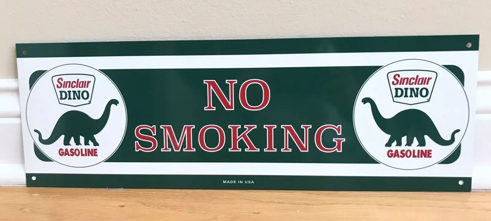 Sinclair Dino No Smoking Pump Reproduction Garage Sign