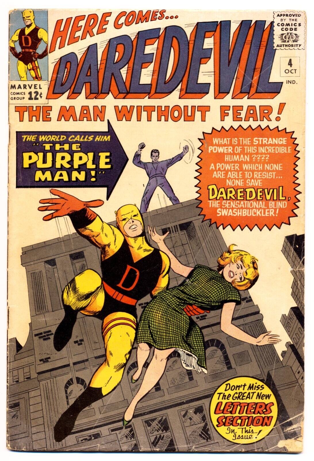 DAREDEVIL #4 G, 1st Purple Man, Marvel Comics 1964