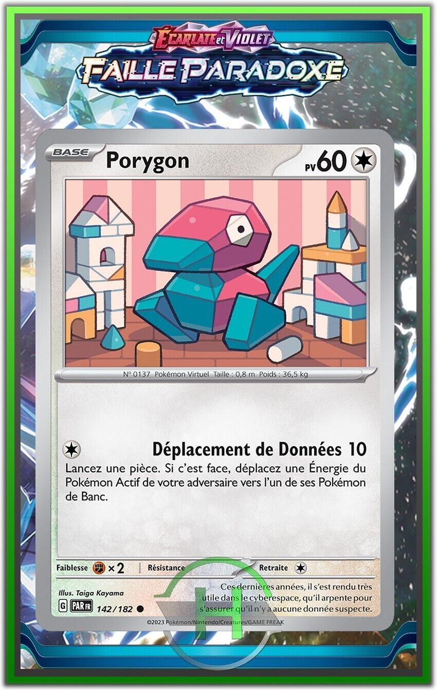Porygon - EV4: Paradox Fault - 142/182 - New French Pokemon Card