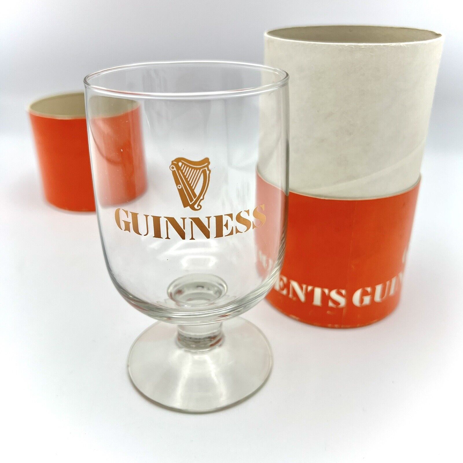 Rare 1950/60s Guinness Factory Tour Glass W/ “compliments of” Cardboard Slipcase