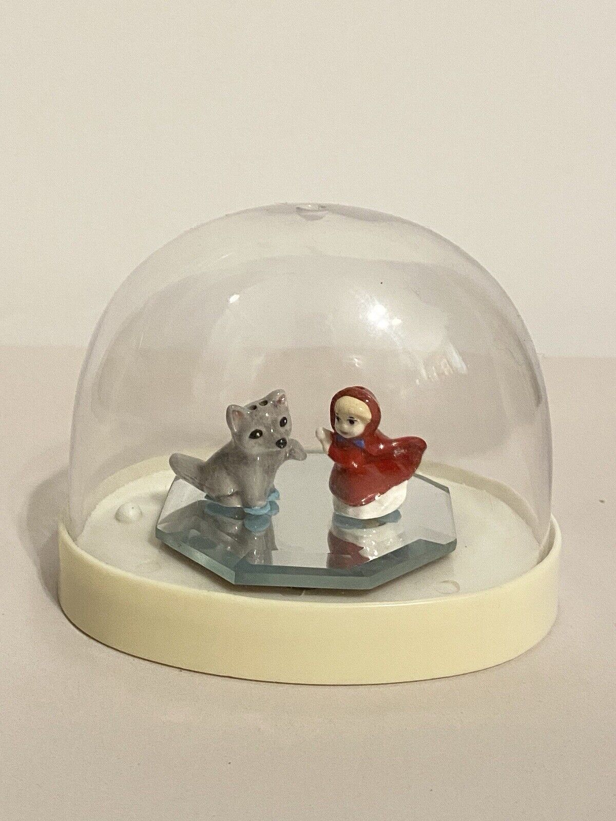 Vintage Sandy SRP Red Riding Hood And Wolf Miniature Salt And Pepper Shakers HTF