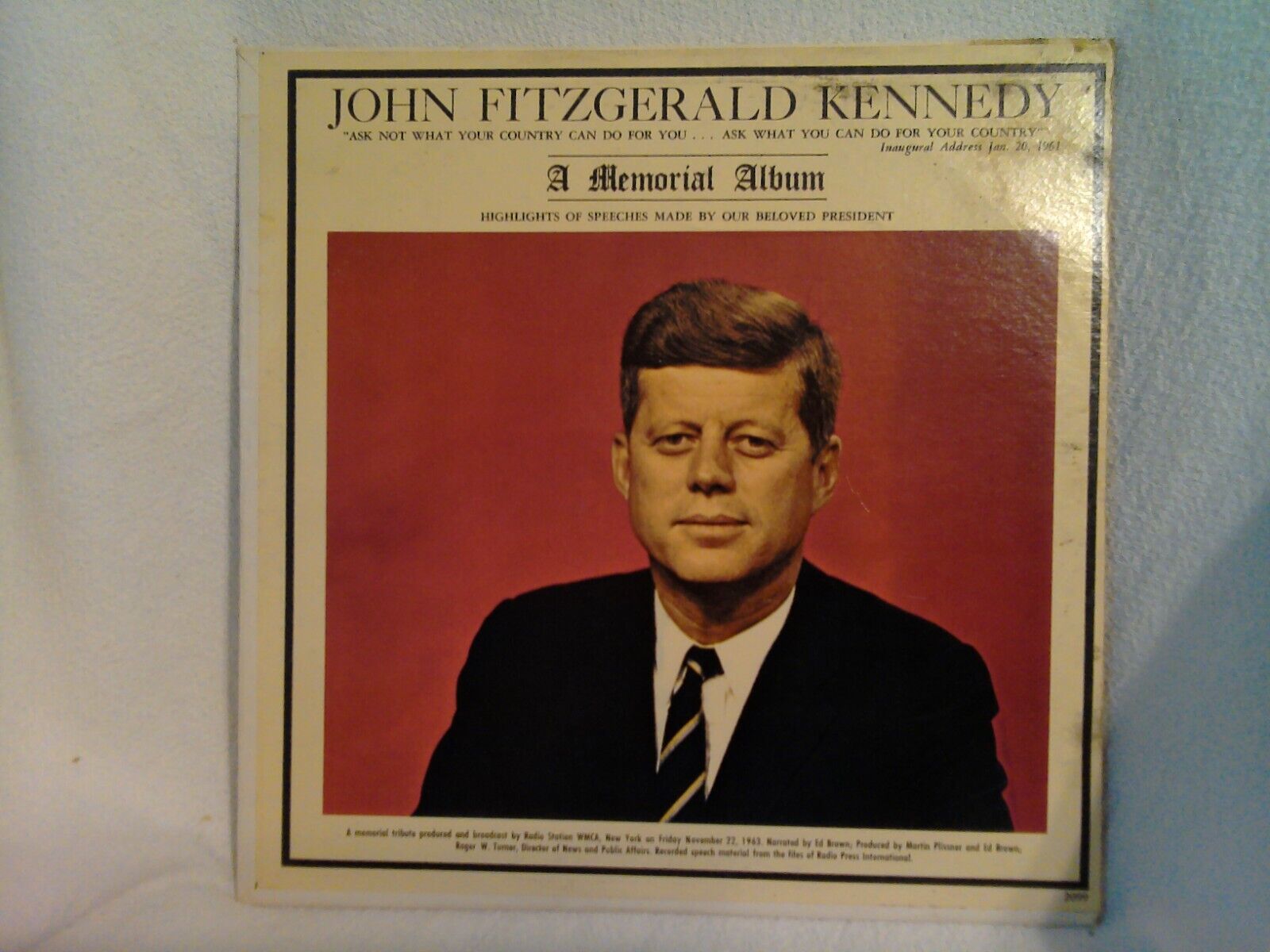 John Fitzgerald Kennedy A Memorial Album Speech Vinyl Record 2099 JFK (EX) 1963