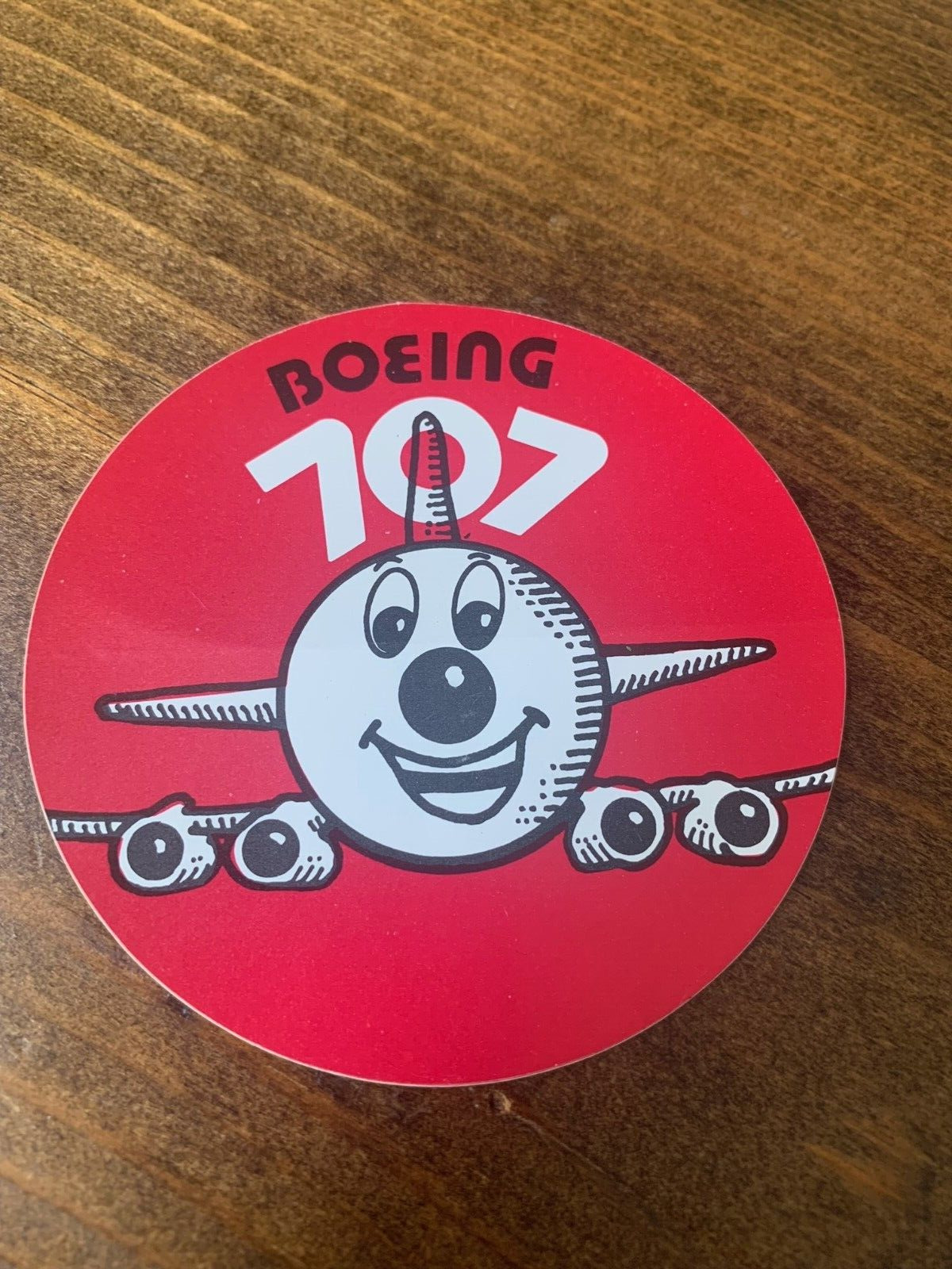 Vintage BOEING 707 Airplane Sticker Decal 