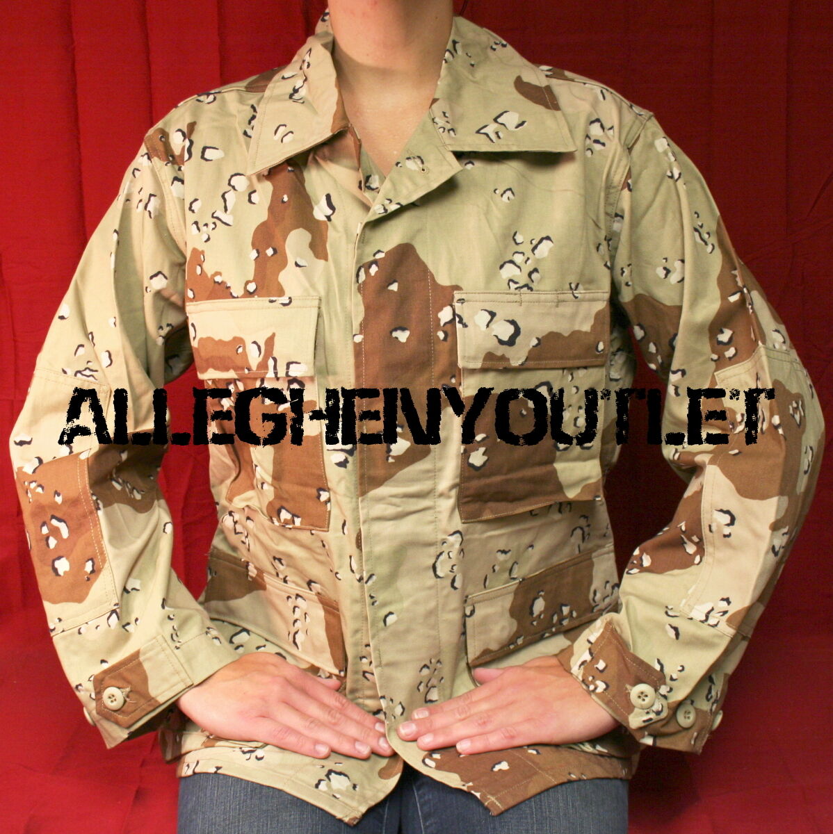 US Military Army 6 Color Desert Camo BDU SHIRT TOP Chocolate Chip S/XS NEW