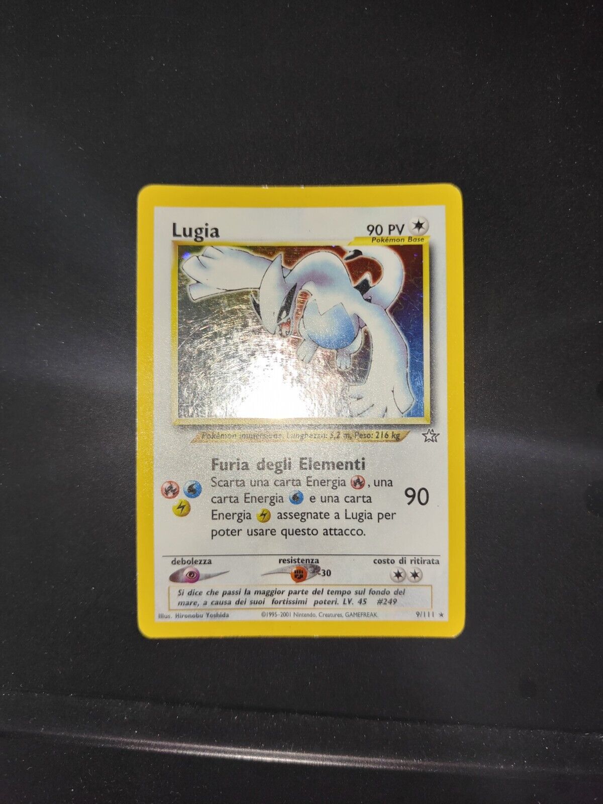 Lugia 9/111 Holo ITA Neo Genesis - Pokemon Vintage SWIRL Very Good Card 