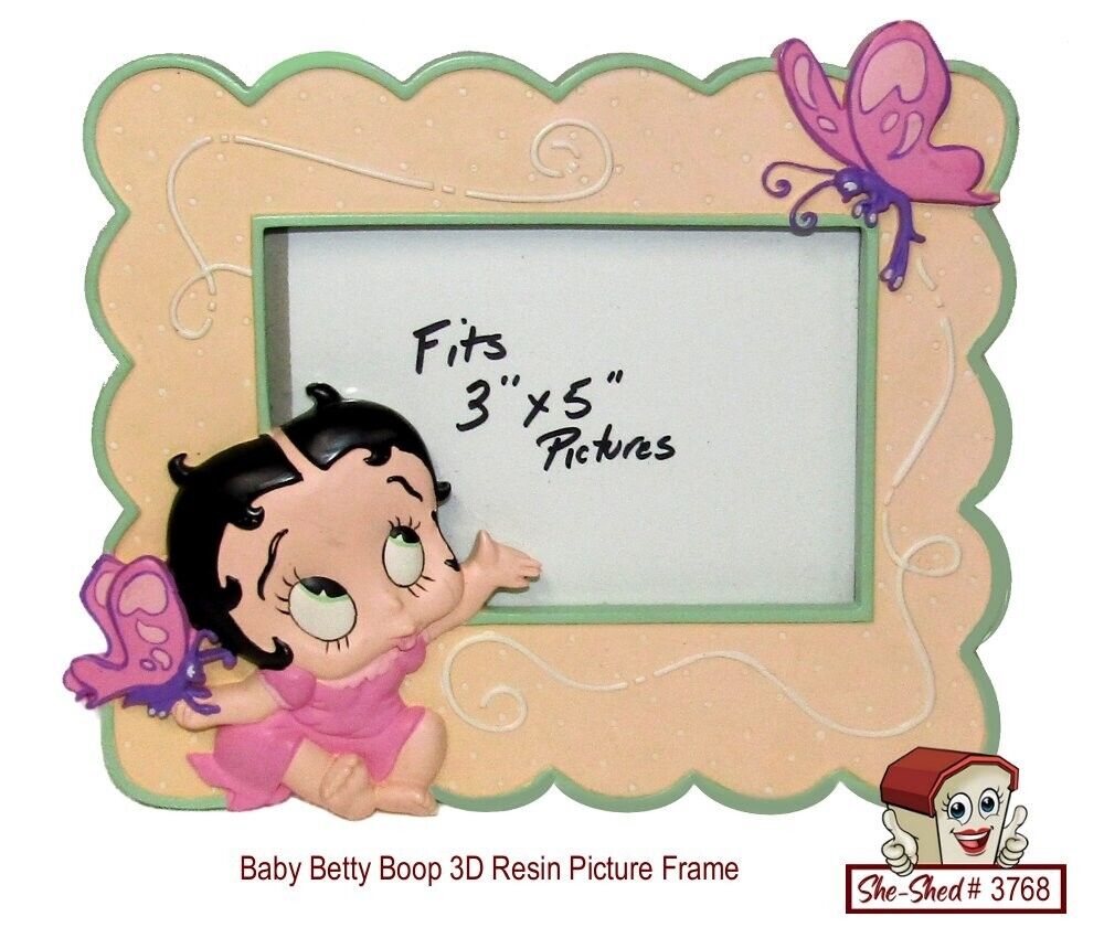 Baby Betty Boop 3D Resin Picture Frame 6.5x6 inch fits 3x5 pictures