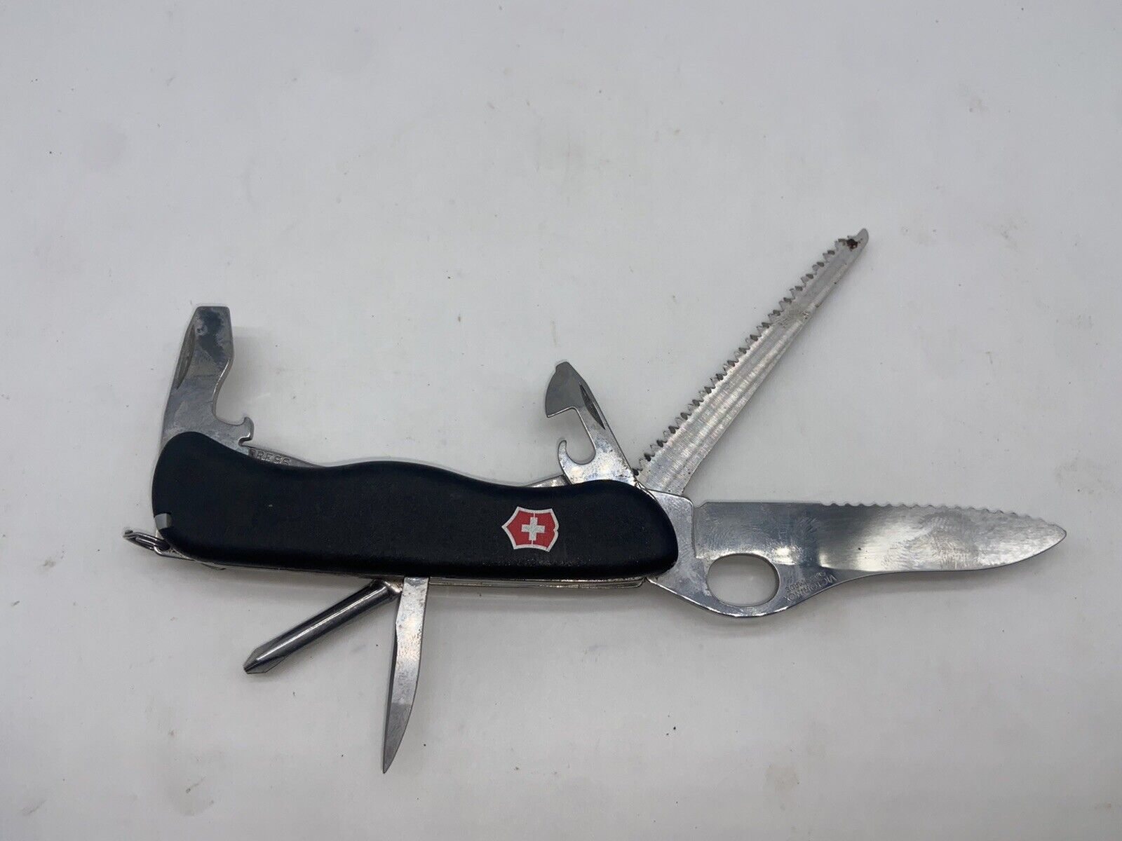 Victorinox Swiss Army Knife Black Fireman 111mm Very Clean Slide Lock