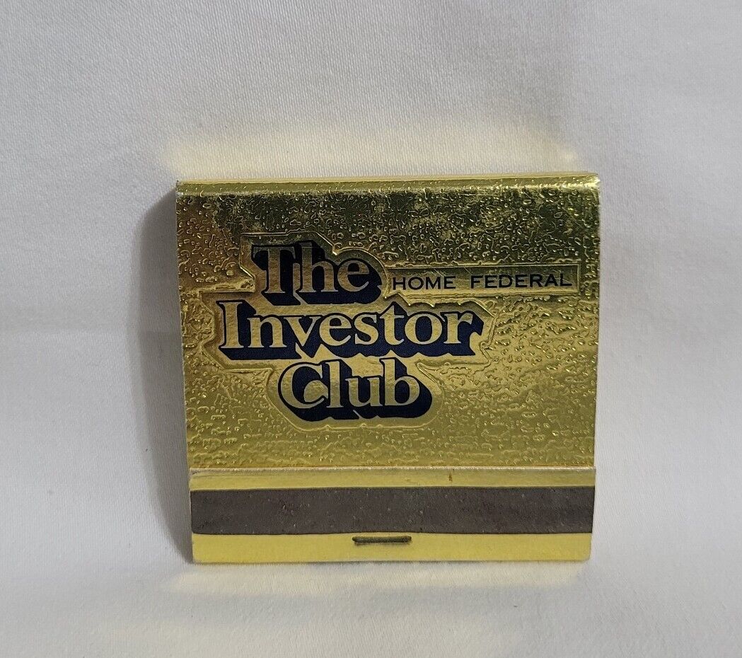Vintage The Investor Club Home Federal Country Matchbook California Advertising