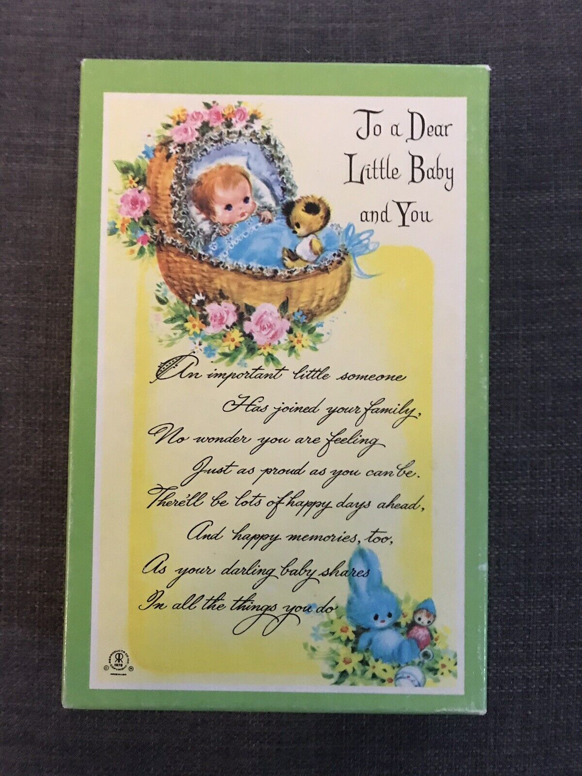 Baby Announcement Cards Original Box Scriptures 14 cards Boy Girl Birth Vintage