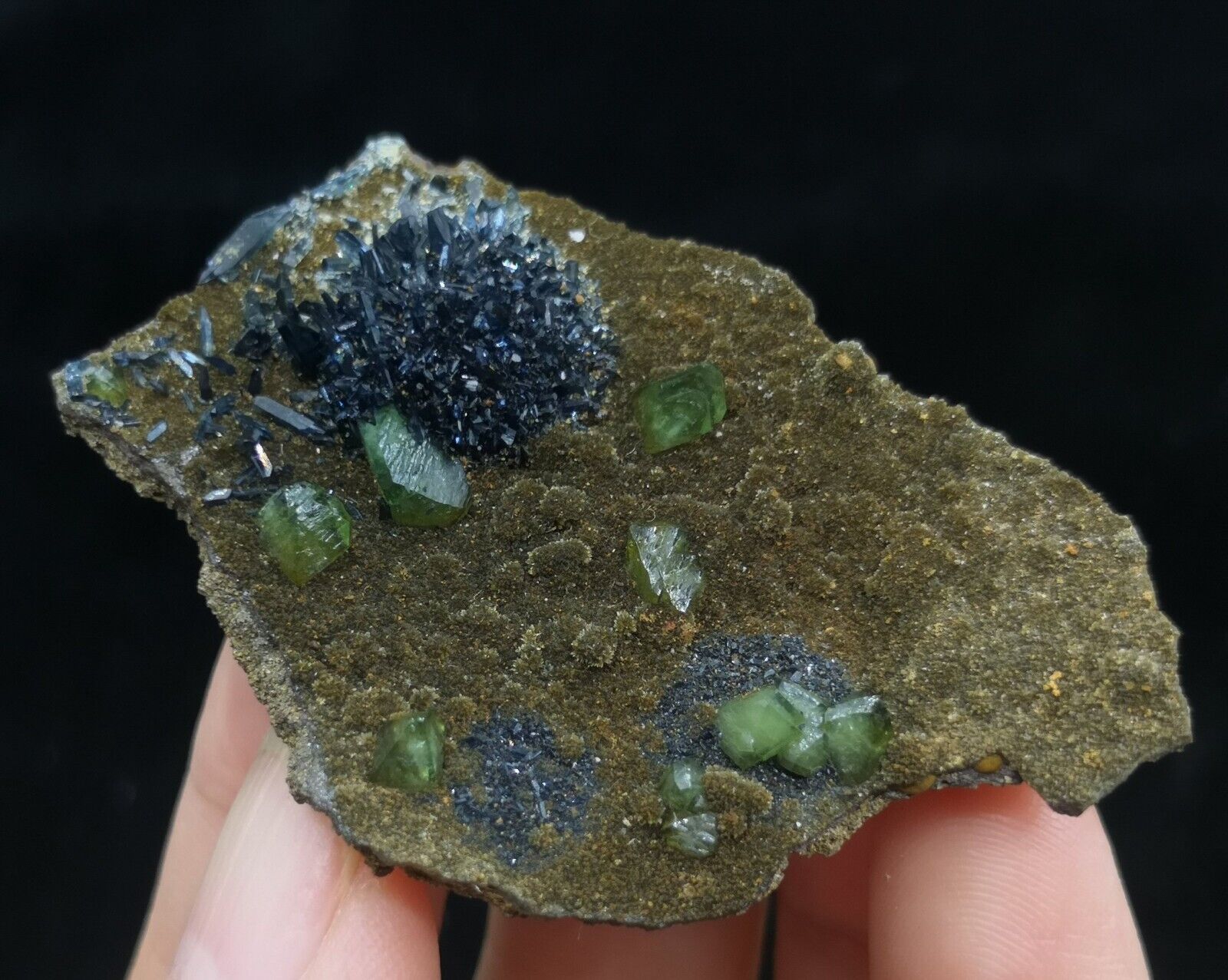 Vivianite with Ludlamite 58mm, Natural Mineral Specimen, Natural Stone, #627