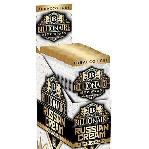 Billionaire H. Natural Wraps Rolling Papers Russian Cream (Display of 50 Wraps)