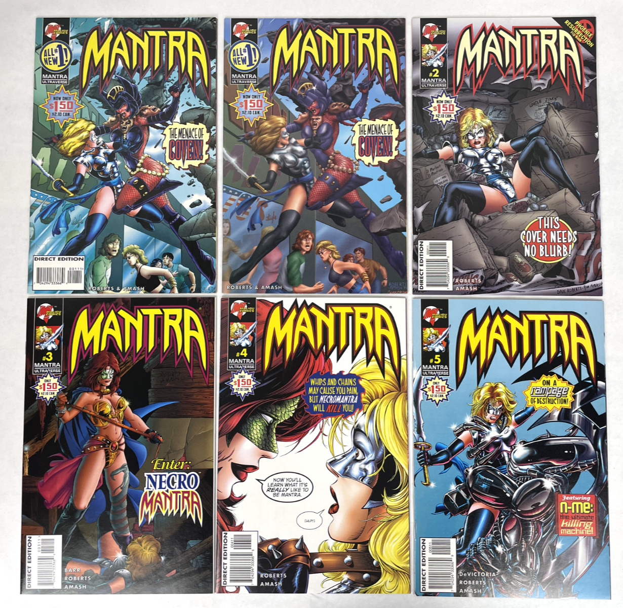 Mantra #1-5 ULTRAVERSE PLUS VARIANT #1 (1995, Malibu Comics) NM