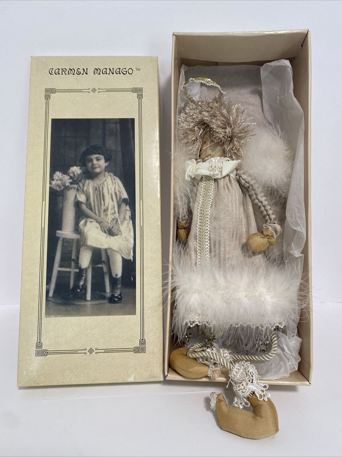 Carmen Manago DCM3013 Cream Stripe Angel Original Box/Read