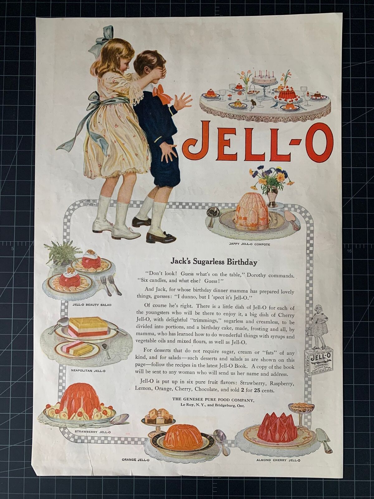 Vintage 1918 Jello Print Ad