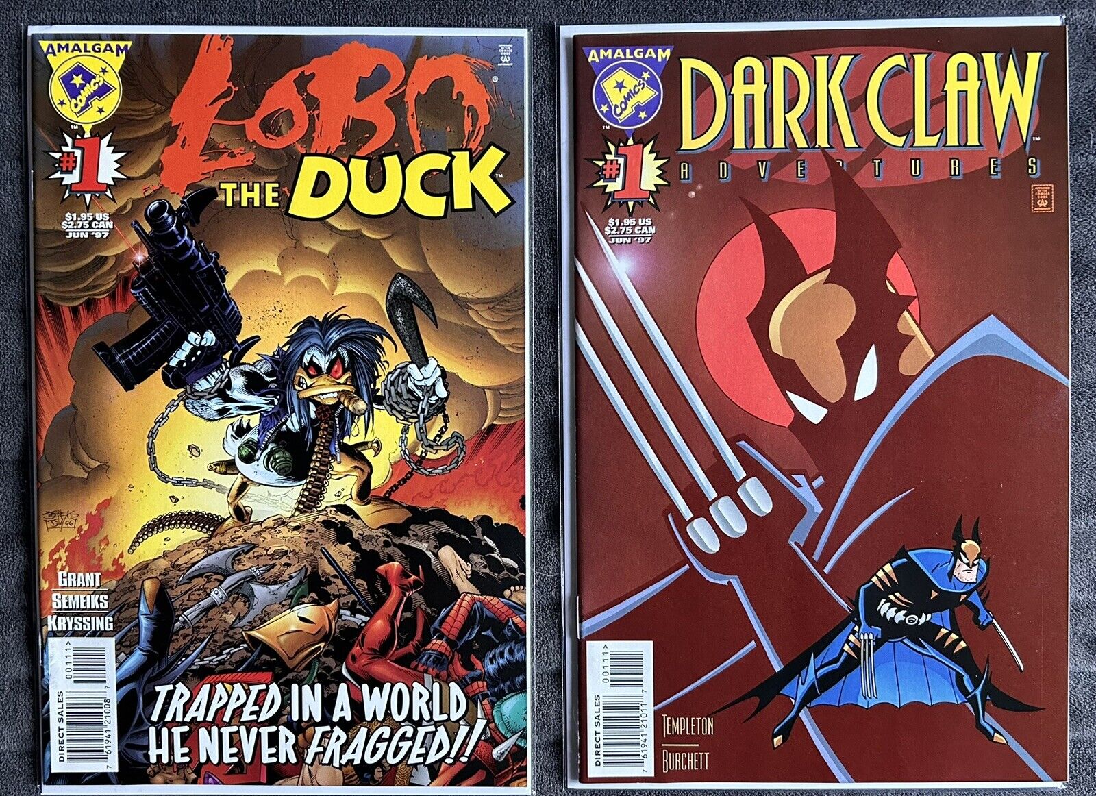 🔥🔥Dark Claw Adventures #1 Lobo The Duck Amalgam DC/Marvel Comic 1997🔥🔥