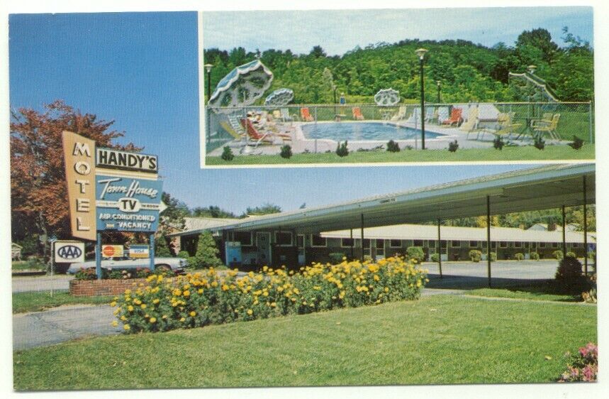 South Burlington VT Handy\'s Town House Motel Rt.7 Postcard ~ Vermont