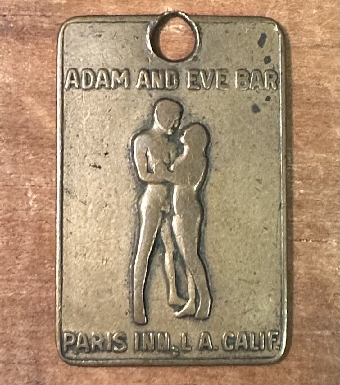 Paris Inn Adam & Eve Bar Tag, Los Angeles California