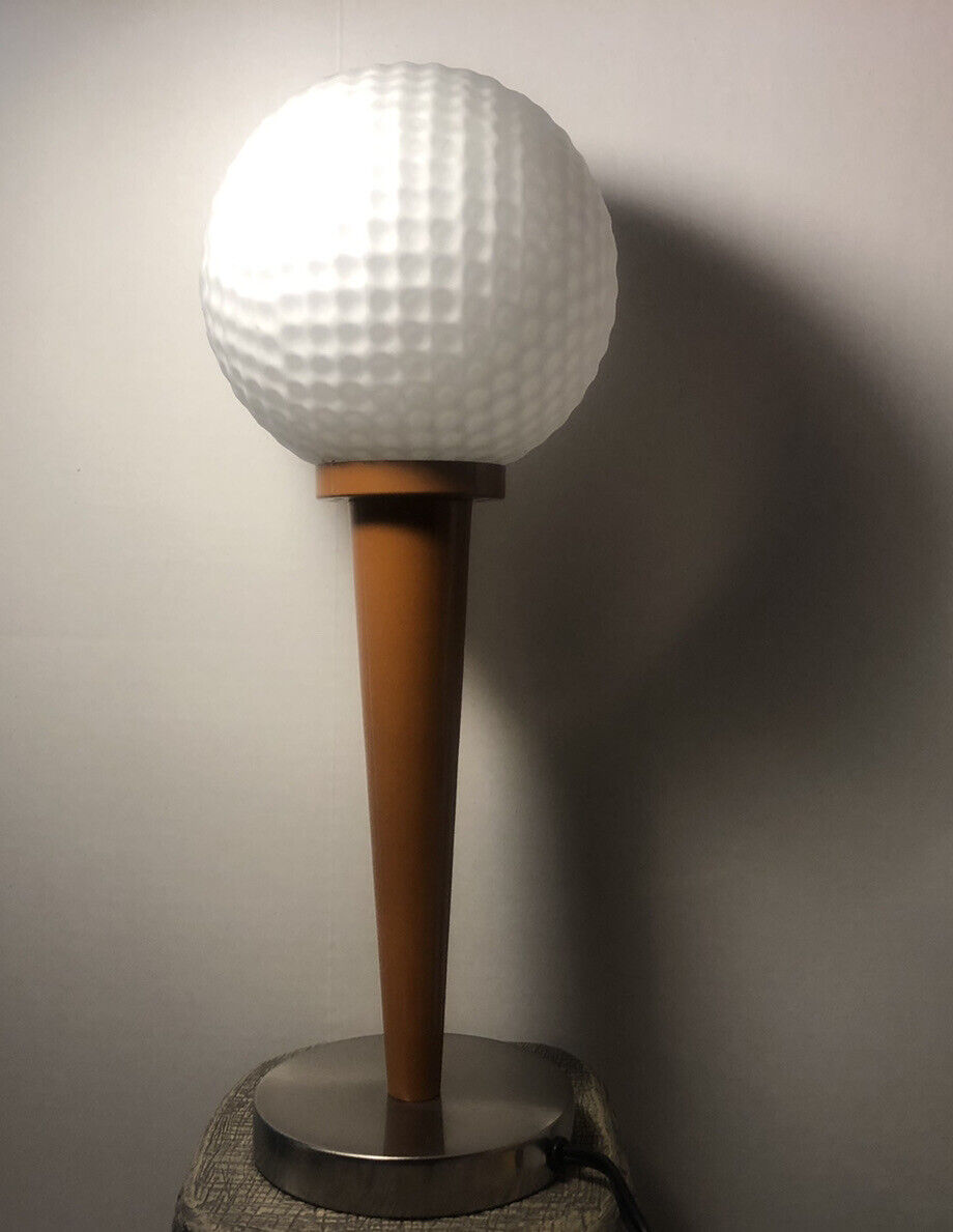 Golf themed lamp Golf Ball On Tee  table lamp 16 inches in height