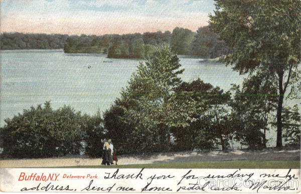 1905 Buffalo,NY Delaware Park Leighton Erie County New York Postcard 1C stamp