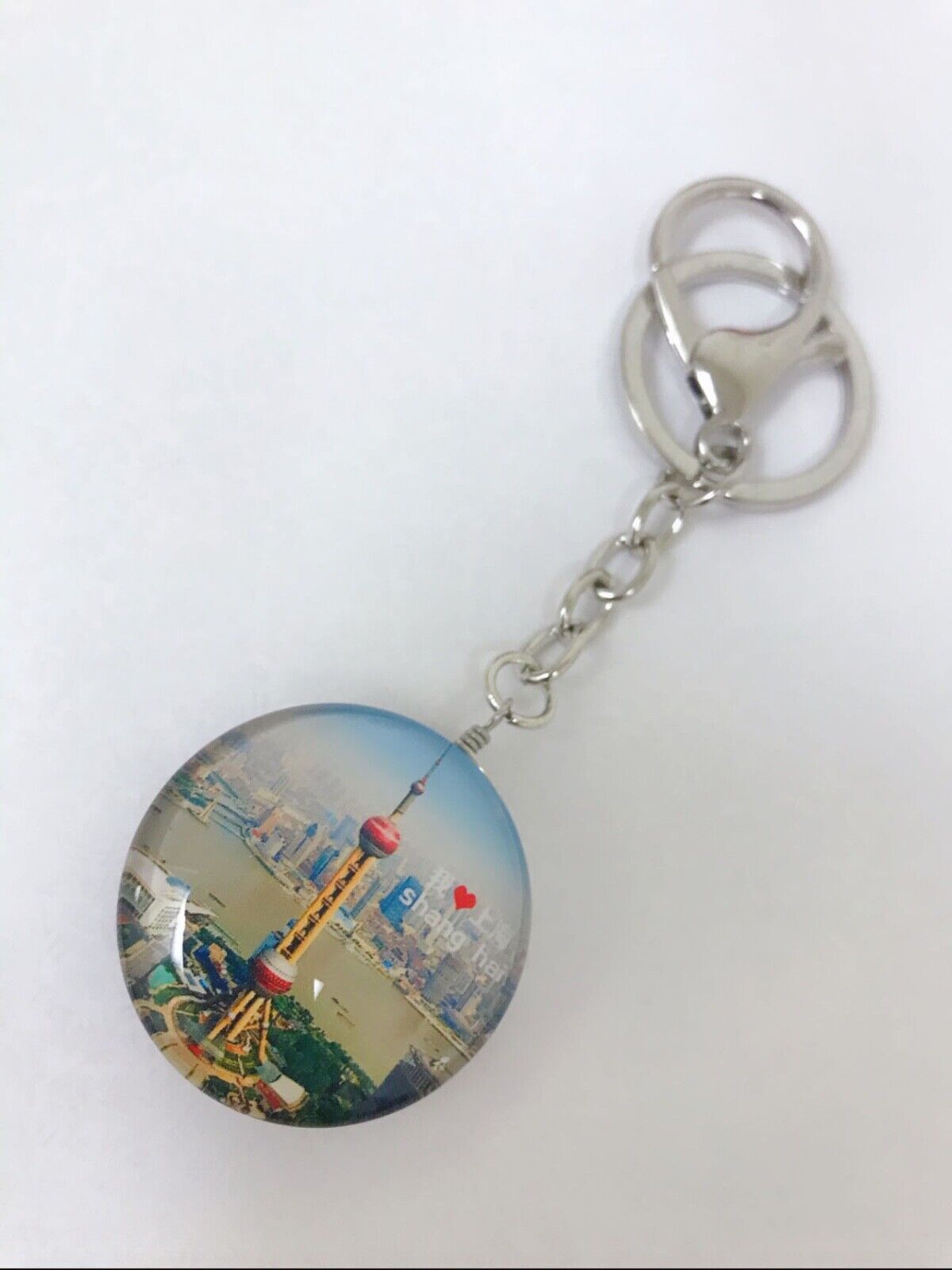 Shanghai Oriental Pearl Tower Landscape Crystal Keychain