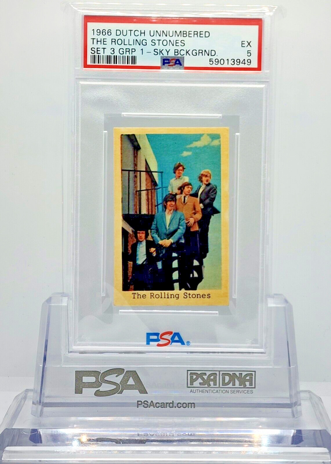 1966 The Rolling Stones PSA 5 Dutch Unnumbered Set 3 Group 1 Sky Background 