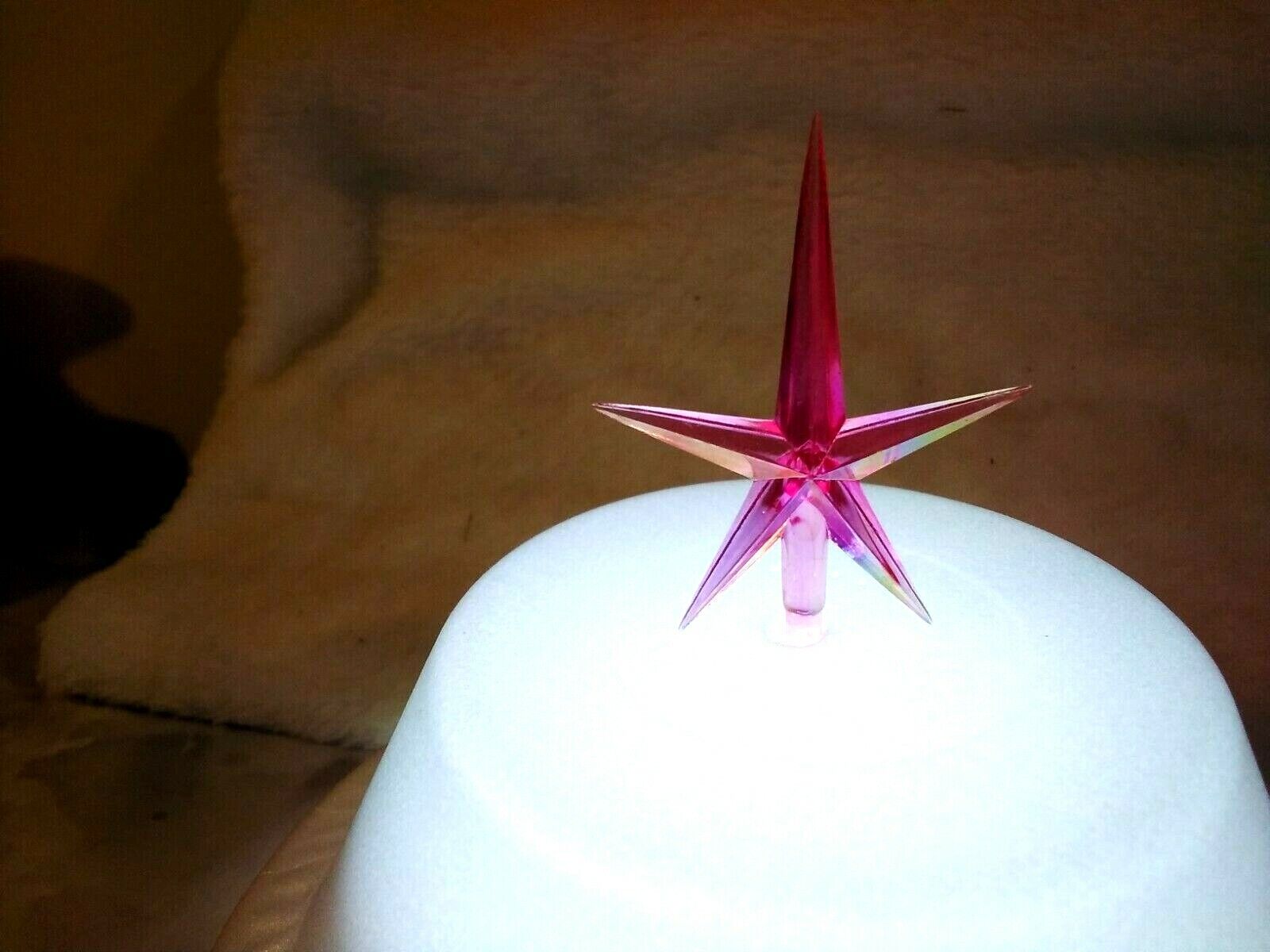  Medium PINK Iridescent Aurora Star  for Ceramic Christmas Tree Topper  