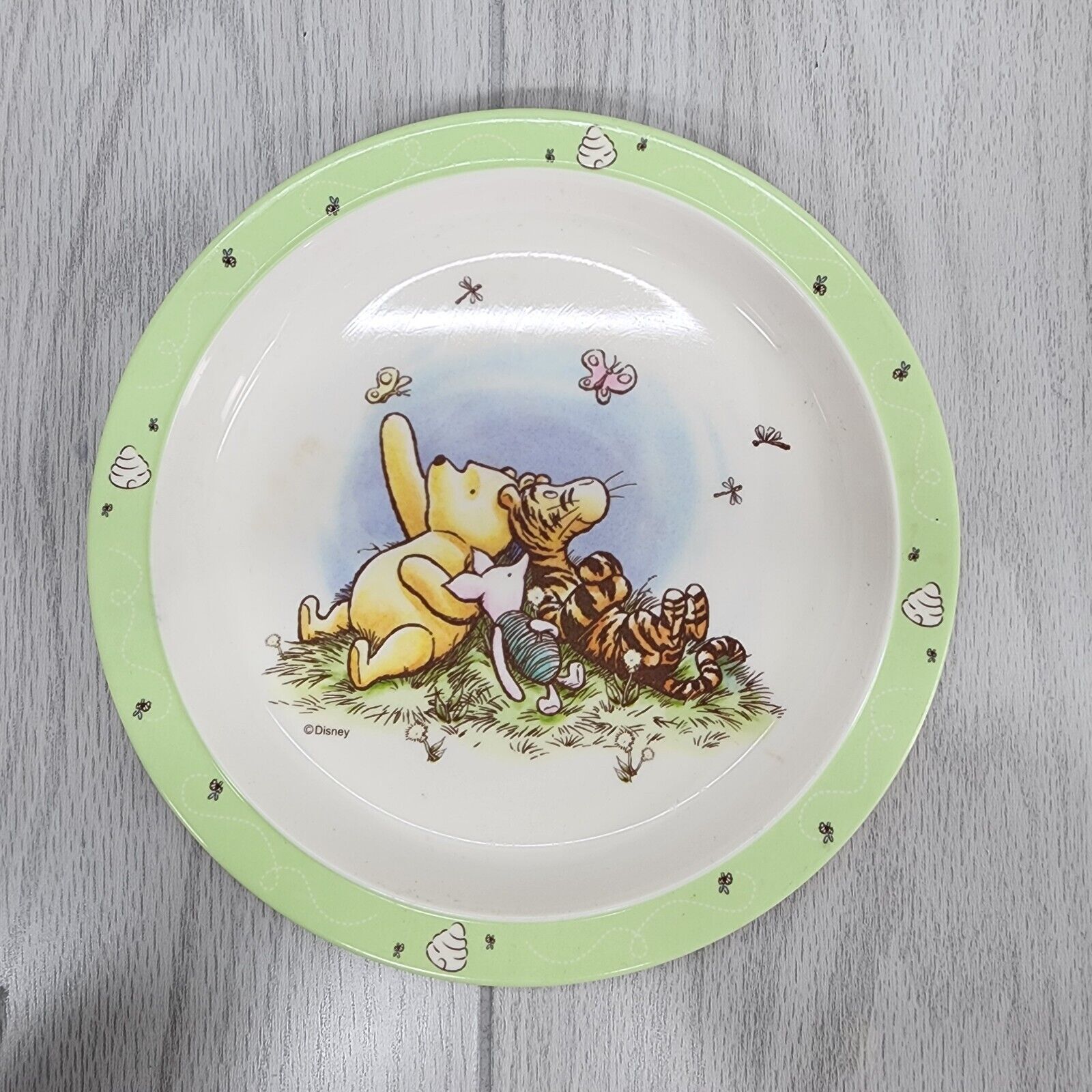 Vintage 2003 The First Years Winnie The Pooh Piglet Tigger Plate 8.5\