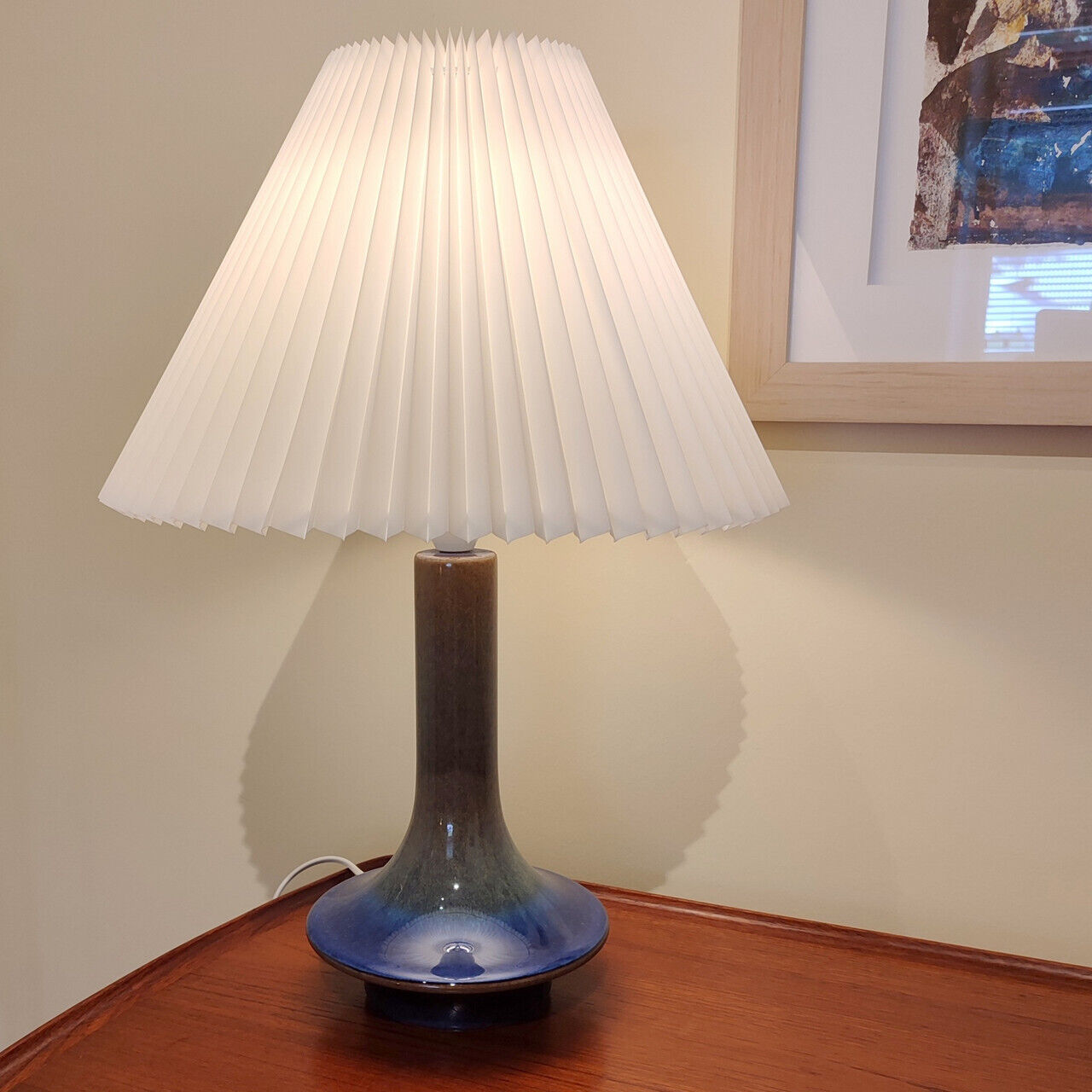Large Vintage Danish Ebsen Le Klint for Hasle / Soholm Stoneware UFO Table Lamp