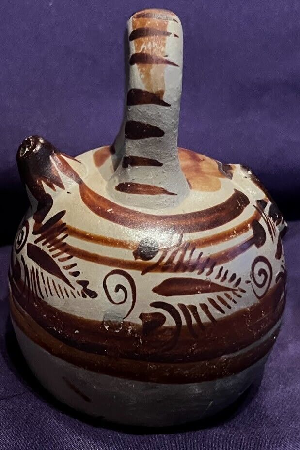 Vintage Tonala Mexican Art Pottery Small Wedding Pitcher Jug Made In Mexico gift