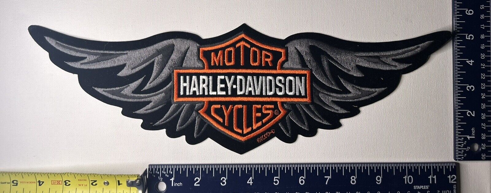 Authentic Vintage Harley-Davidson Grey XL Wings Out Bar & Shield